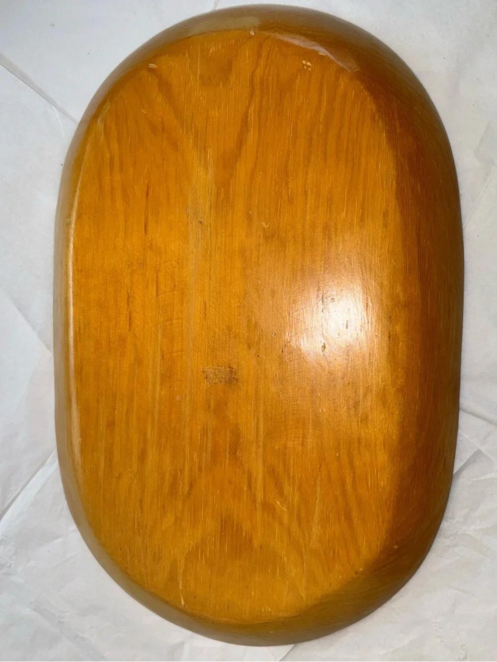 Mid-century Modern Toleware Wood Large Serving Dish Tray Painted Tiger Lillies